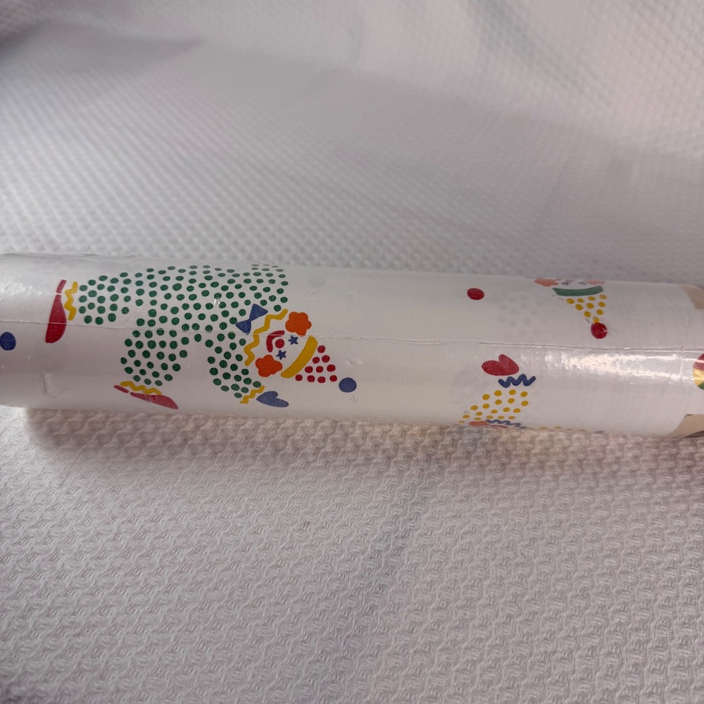 Vintage Collins & Aikman Circus Clown Wallpaper Prepasted 33ft Roll NEW